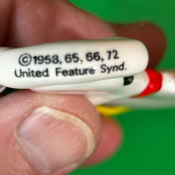 Snoopy with Woodstock Christmas Tree Ornament United Feature Synd. 1972 Vintage - Picture 6 of 6